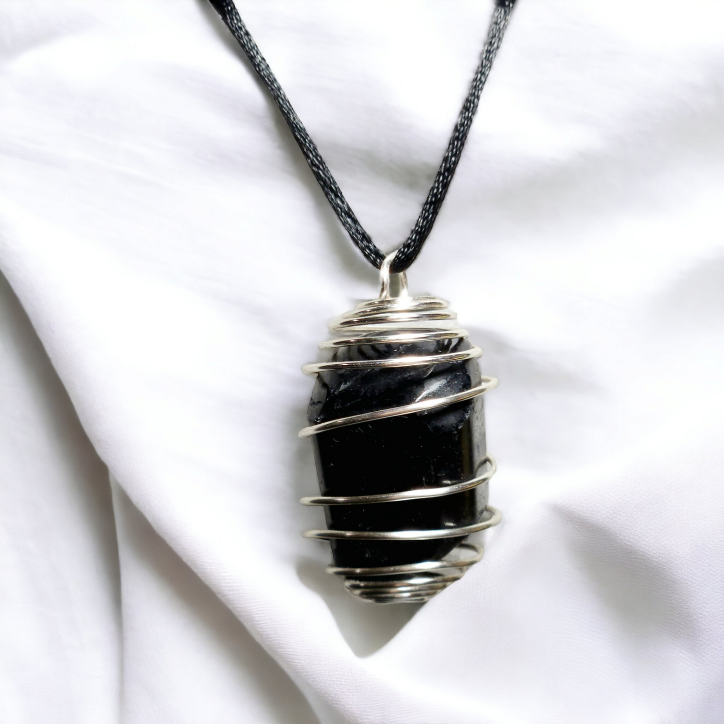 Tourmaline Wire Cage Necklace