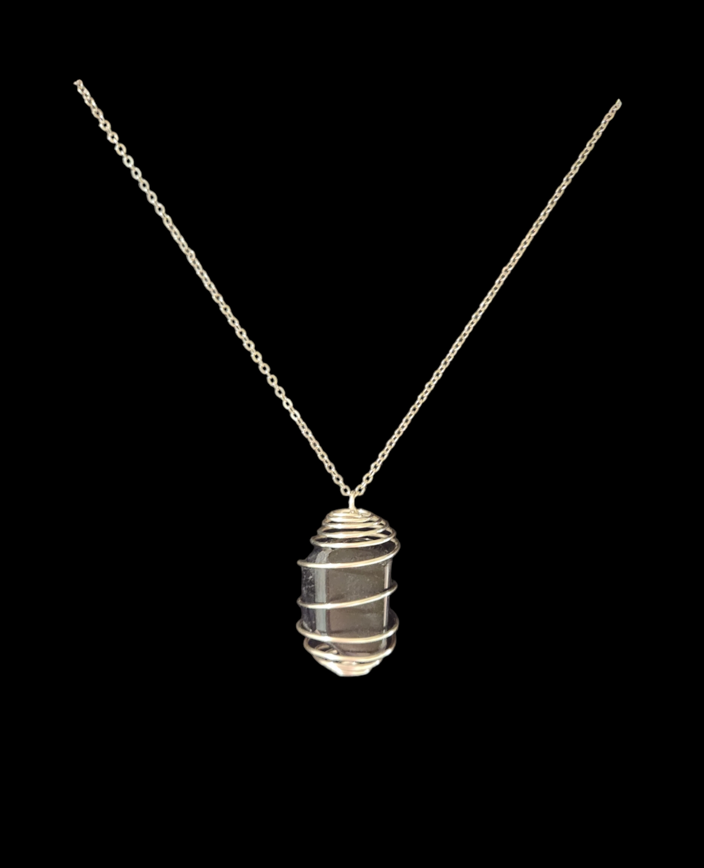 Tourmaline Wire Cage Necklace