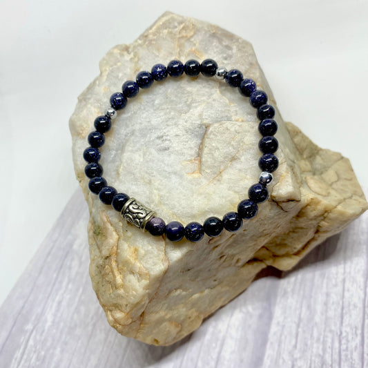 Blue Sandstone Crystal Bracelet