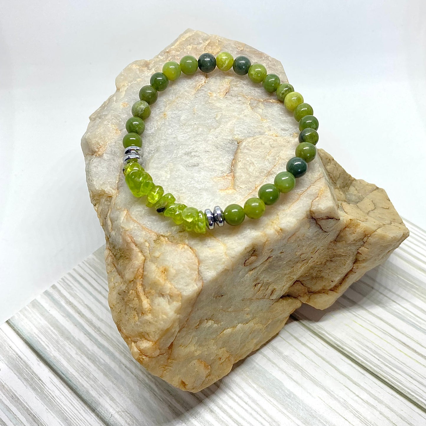 Canadian Jade & Peridot Bracelet